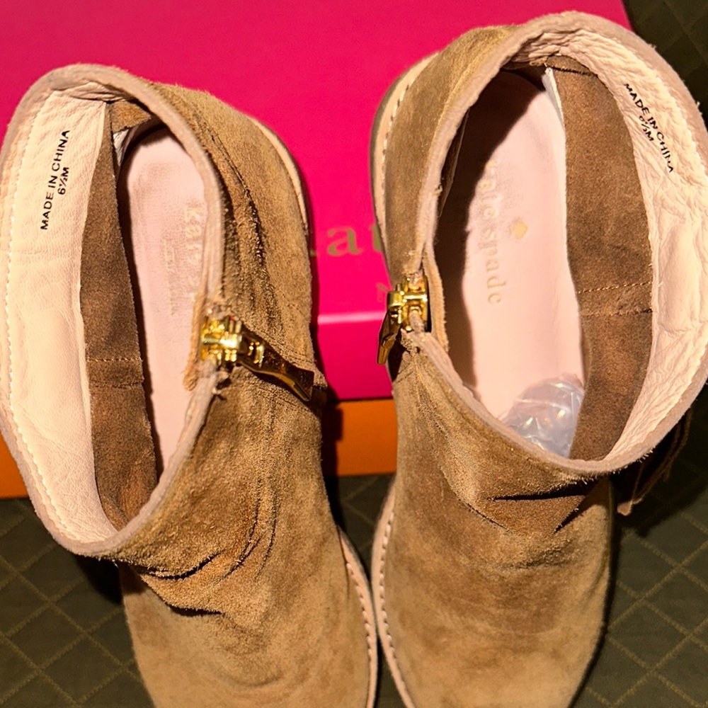Kate Spade Brown Suede Ankle Boots - Picture 7 of 10
